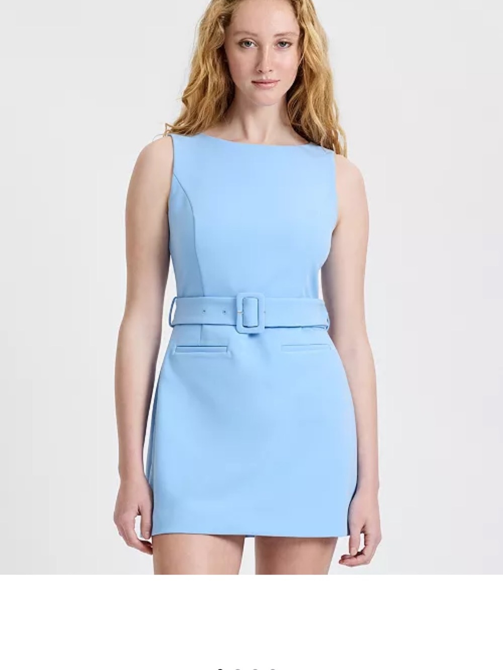 French Connection Women’s Azra Twill Belted Back Zipper Mini Dress